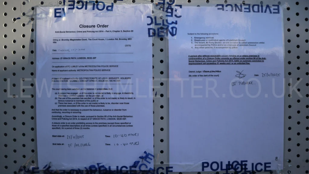 Closure order