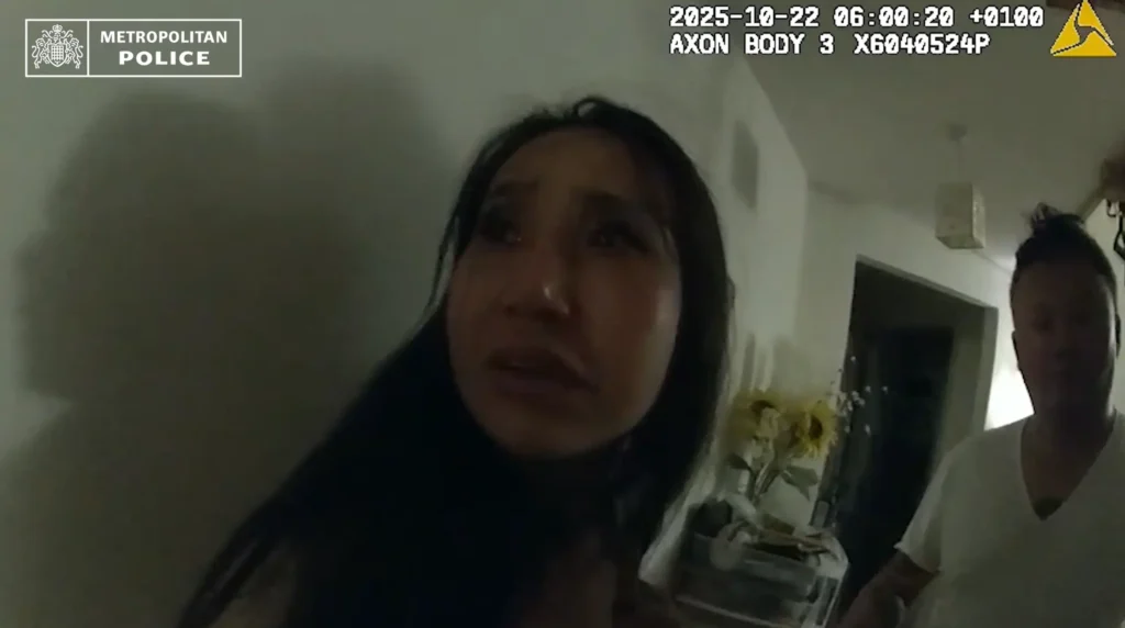 Spurr appears teary-eyed in the bodycam footage but she was actually the ringleader of the gang